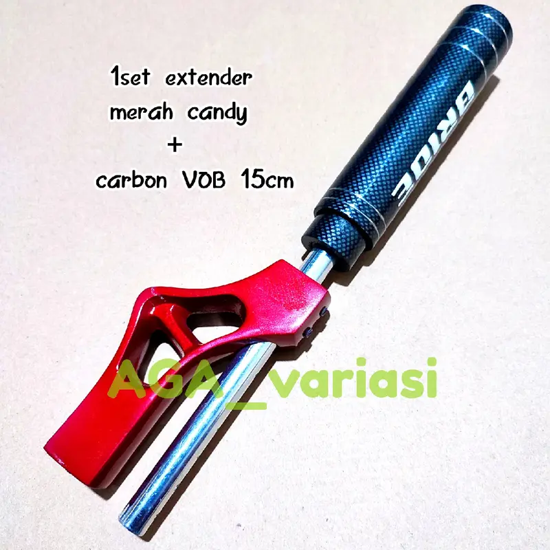 shift knop perseneling variasi mobil universal EXTENDER TUAS CARBON 15CM Baut 1