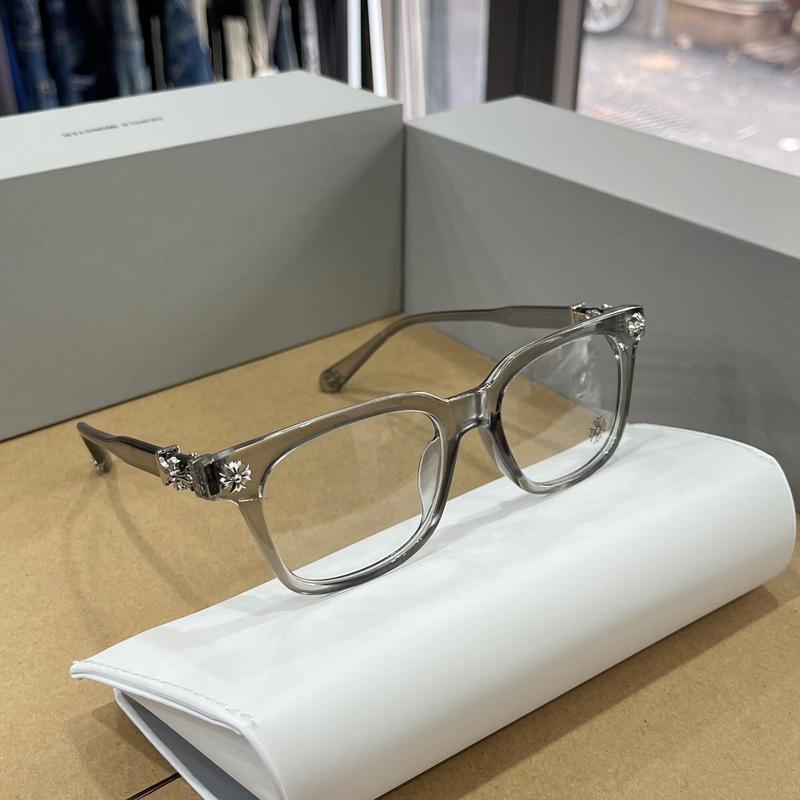 Gọng kính thời trang CHR màu xám trong độc đáo,xu hướng mới 2023.Logo dập nổi,phù hợp mọi khuôn mặt,có thể lắp mắt cận Nam Mắt Kính gong kinh đính charm chữ vuong