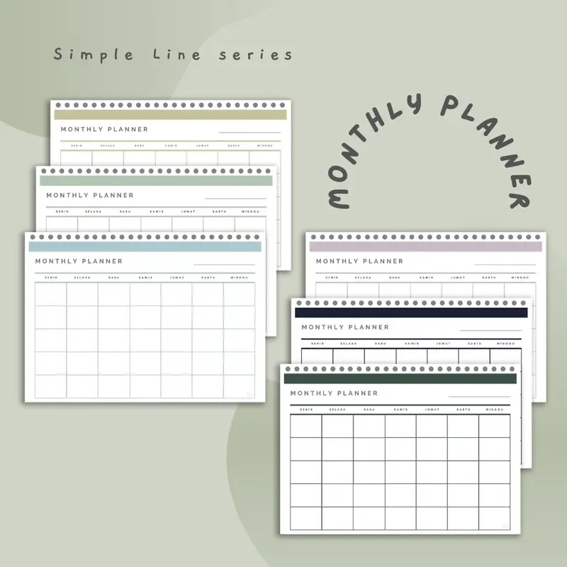 Loose Leaf / Isi Binder Monthly Planner (B5/A5) (12 Lembar) 5