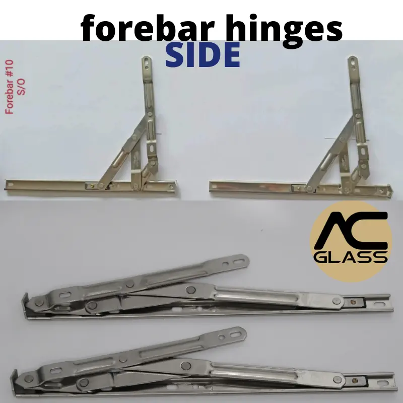 AC GLASS: FOREBAR HINGES 4BARS - SIDE (forebars 4bar 4bars fourbars ...