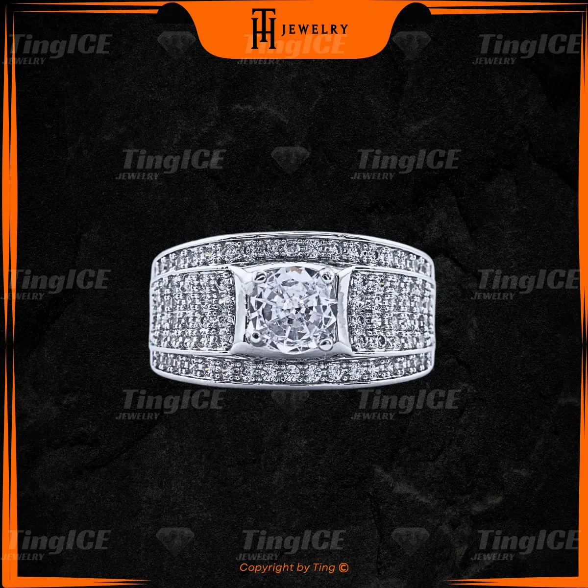 Nhẫn nam Đính full Đá Hạt Chủ CS04 Sang Trọng