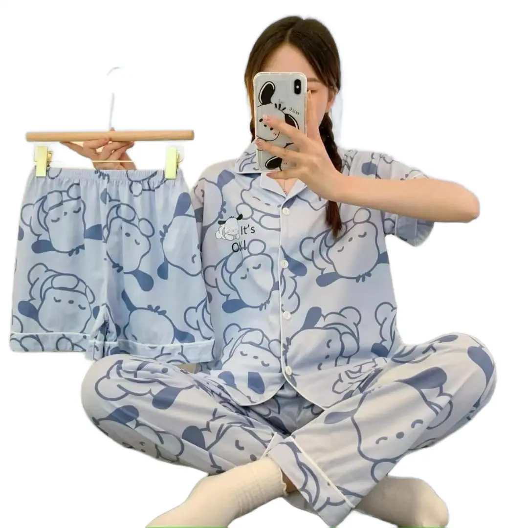 Baju tidur setelan premium import/ dapat 2 celana panjang&pendek