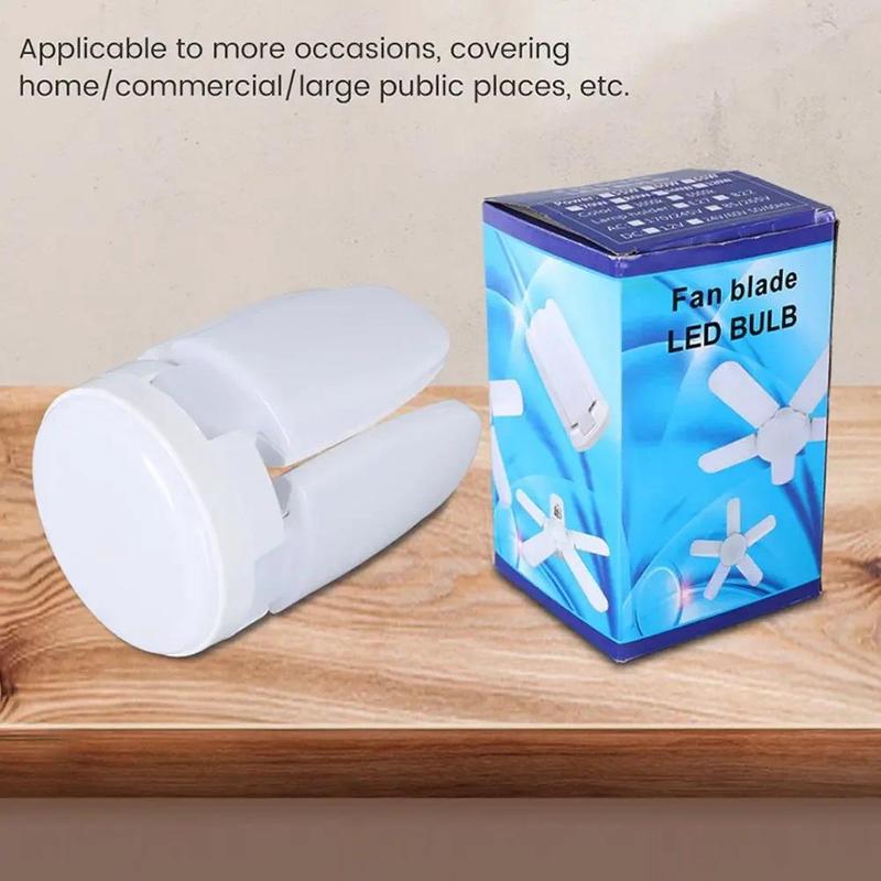 Product Introduction of 28W Fan Shape LED Bulb E27 LED Lamp Foldable 220V 110V Light Bulbs For Home Living Room Warehouse Garage Ceiling Light 25