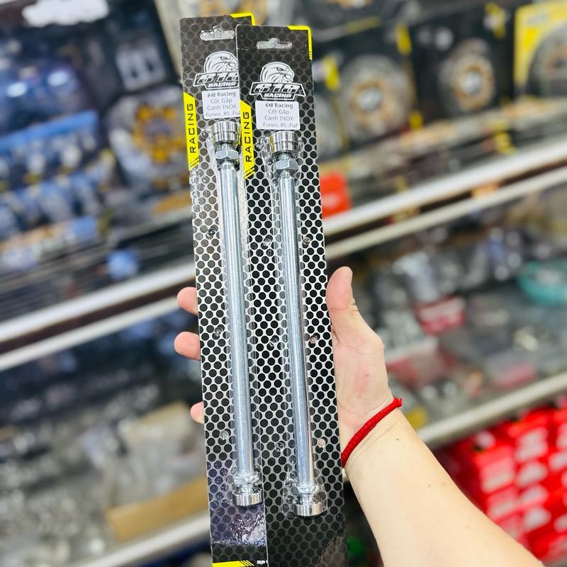 CỐT GẤP GIỮA RIN CHÍNH HÃNG TIỆN CNC 2 ĐẦU KẾT HỢP KHÂU INOX GIÚP ÔM TRỌN PHẦN GÁC CHÂN TĂNG ĐỘ THẨM MỸ SÁNG BÓNG CHO DÒNG XE FUNEO , FU X , FU2 , WAVE RS , WAVE A100 Phụ Tùng