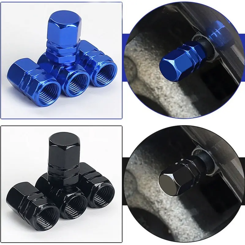 Mũ Van Lốp Ô Tô, Bộ 4 Cái, Cho Lốp Bánh Xe Ô Tô, Mũ Thân Van Lốp, Nắp Phong Cách, Phụ Kiện Xe Máy, Phụ Tùng Thay Thế Ô Tô 3
