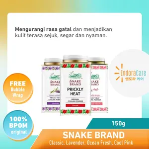SNAKE BRAND Prickly Heat Powder Bedak Ular Gatal Biang Keringat 150gr