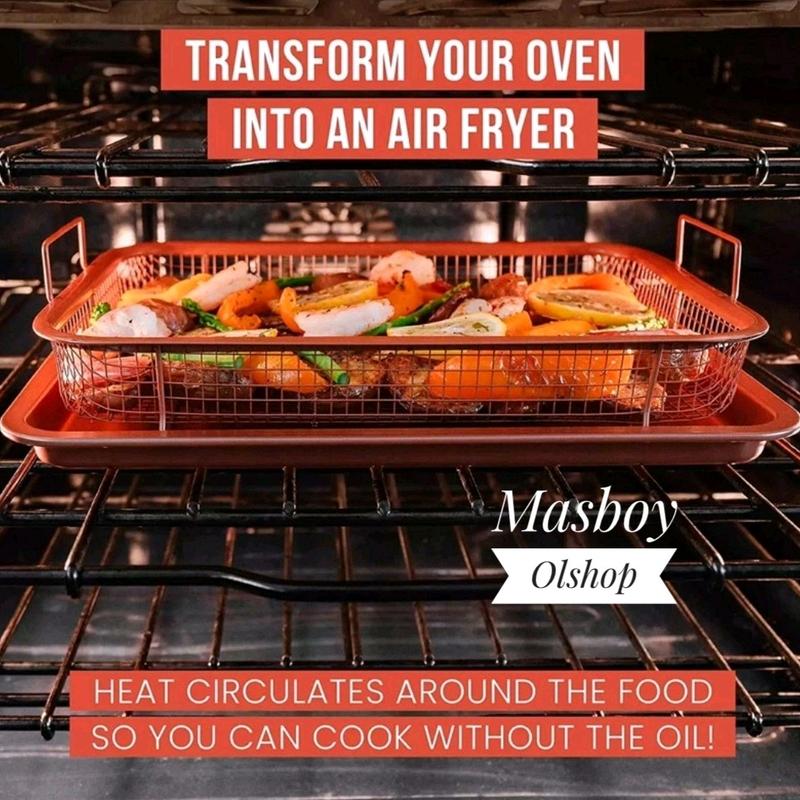 Crisper Tray Fika Oven Tray Nampan Peniris Minyak Cooling Rack Baking Tray 6