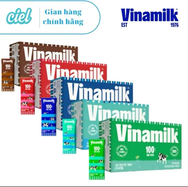 Product Introduction of 1 thùng 48 Hộp sữa tươi tiệt trùng vinamilk 110ml-180ml/ hộp ( Không đường, ít đường,có đường,socola, dâu) 1