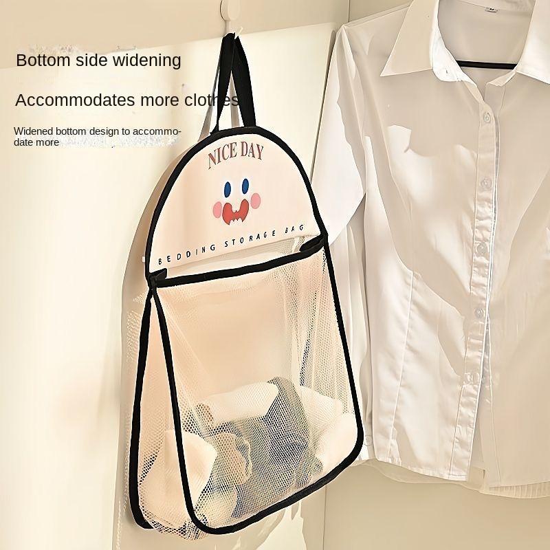 Product Introduction of Underwear Socks Storage Hanging Bag Dormitory Multi-layer Wardrobe Magic Underwear Wall Hanging Organizer Mesh Bag Storage Bag 4