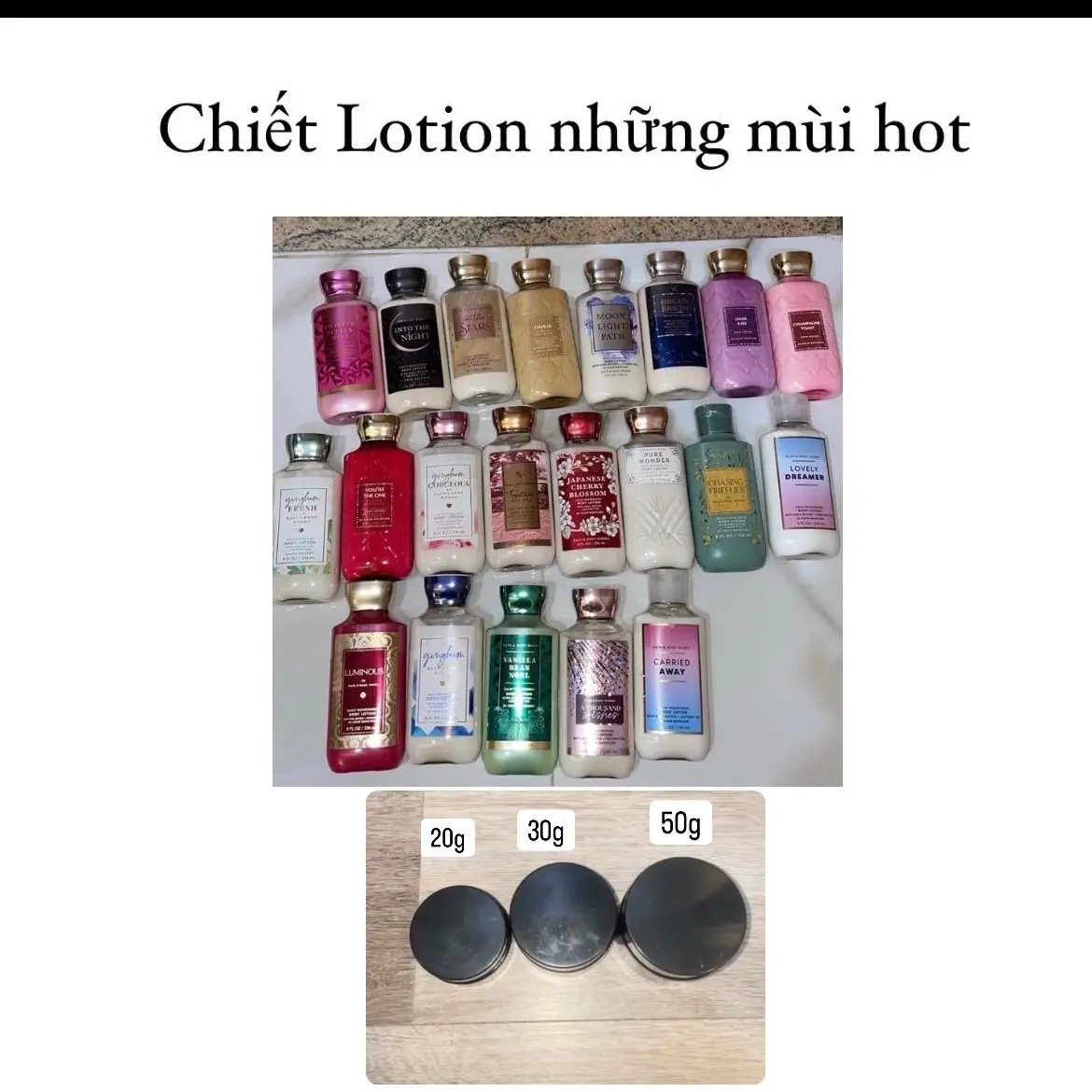 [ Chiết Lotion những mùi thơm ]