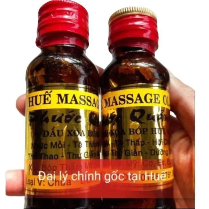 2 Dầu xoa bóp Huế , dầu massage Huế  ( hiệu Phước Quy 2 chai x 60 ml chính hãng ) Dầu mát xa Body Oil Dưỡng Body Dưỡng Ẩm Body Dưỡng Ẩm Da