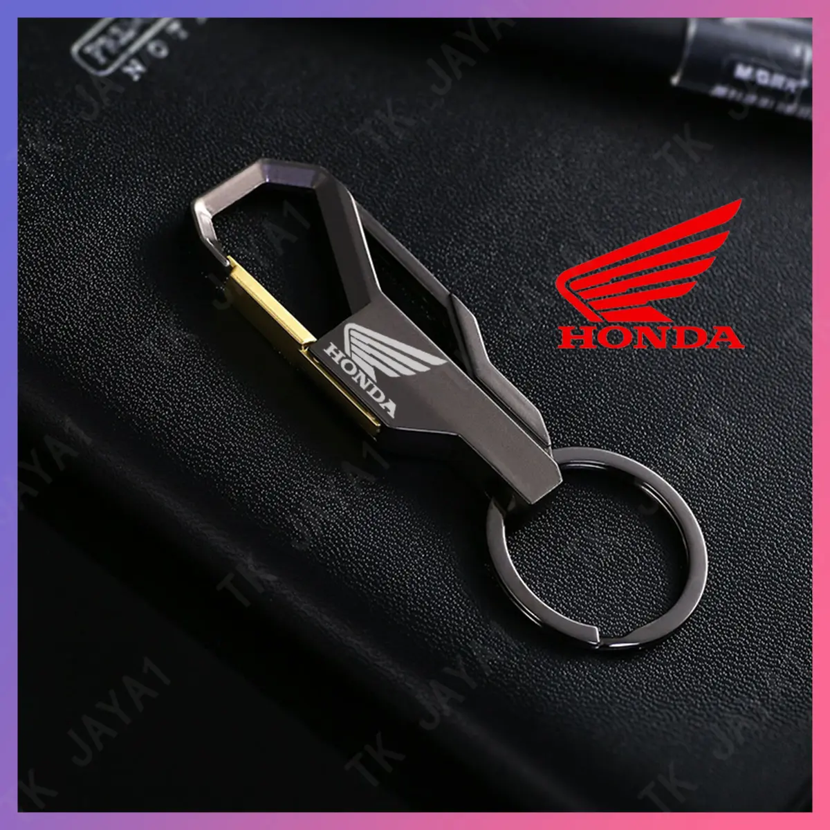 Gantungan Kunci Logam Motor HND Carabiner Stainless Steel Remote Control Mobil Sepeda Motor Logam Universal Anti Hilang