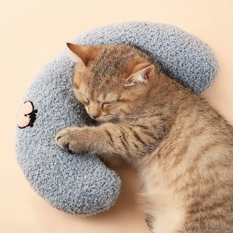 [Pet Sleeping Pillow] Cat Small Pillow Pet Dog Summer U-shaped Pillow Sleeping Mat Internet Celebrity Cat Blanket Warm Pet Supplies