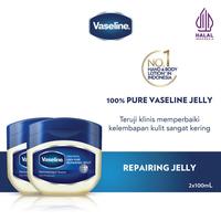 Gambar Vaseline Repairing Petroleum Jelly 100% Pure 100ml x 2 Pcs - Mengatasi Kulit Kering dari MITECH IDN Kota Tangerang Selatan 1 Tokopedia
