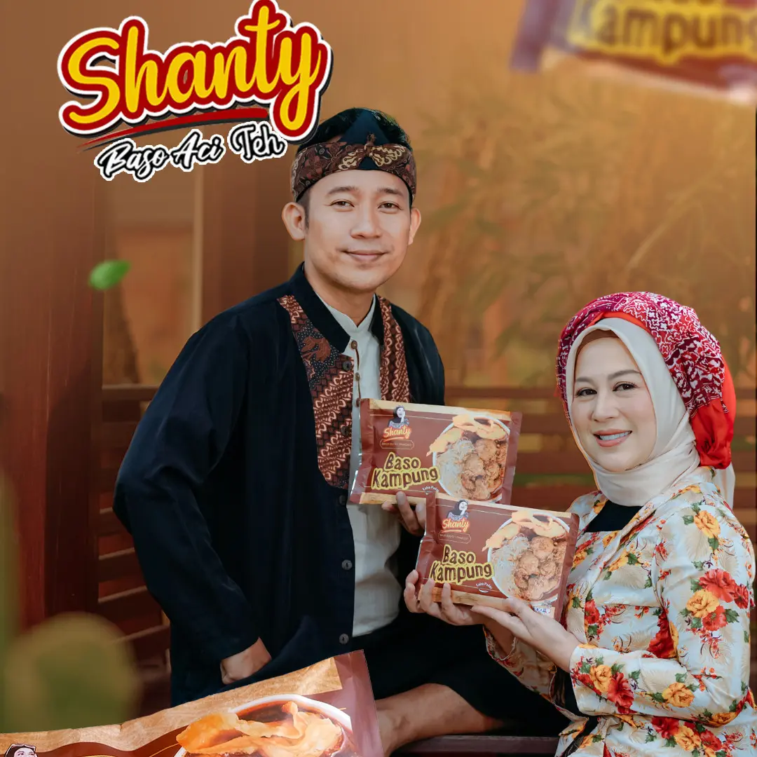 Baso Kampung Teh Shanty dengan Isi Daging Ayam dan Tulang Rangu 4 Baso dan Soun Berkuah - Instan