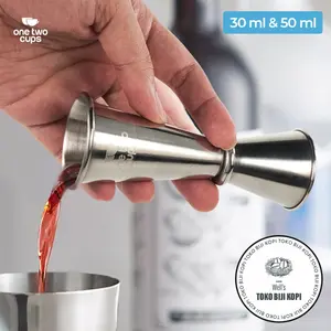 Gelas Ukur Jigger Barista Bartender 30ml / 50 ml Stainless Steel MSA10