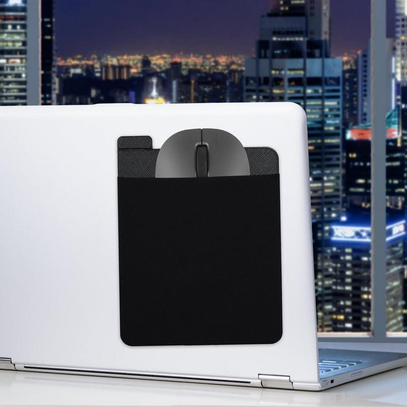 Pocket Pouch For Laptop Adhesive Laptop Back Storage Bag Portable Reusable Storage Pocket For External Hard 3