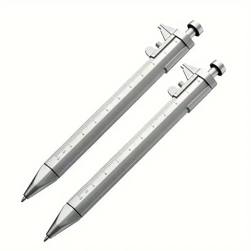 0-100mm Scale Caliper, Portable Measuring Tool, Vernier Caliper 0-100mm Ballpoint Pen Gadget for Office, School, Woodworking, Technical Engineer, Hand Measuring Tool
