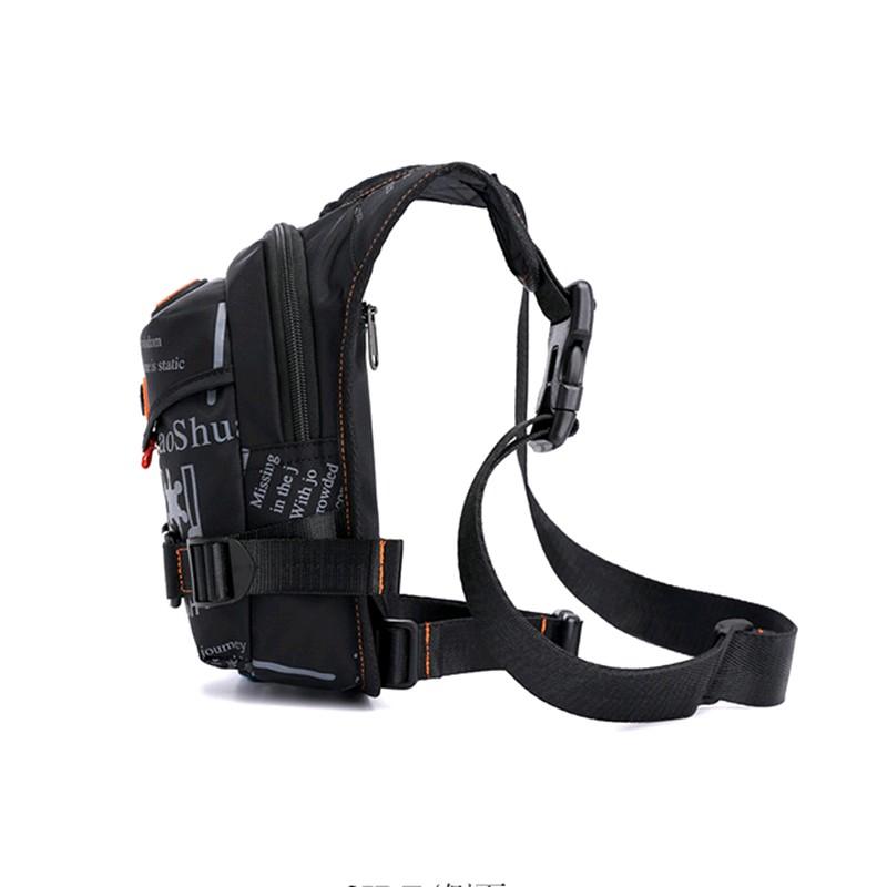 Tas Selempang Pria Sling bag Tas paha multifungsi Waistbag Hitam Pinggang 1