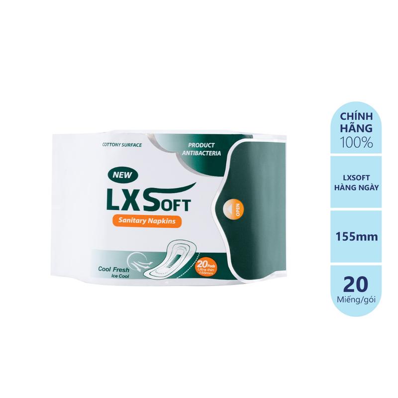 COMBO 9 gói Băng vệ sinh bạc hà LXSoft mặt lưới siêu mỏng siêu thấm hút 6