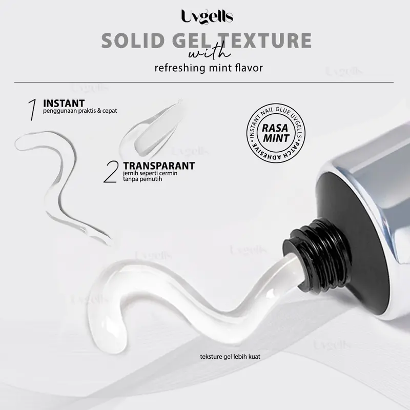 (BPOM) PERTAMA DI INDONESIA! Instant Nail glue and Remover Uvgells / Lem kuku / Lem extension / Remover Nail Extension / remover nail gel / Lem fake nails / Lem nail extension 2