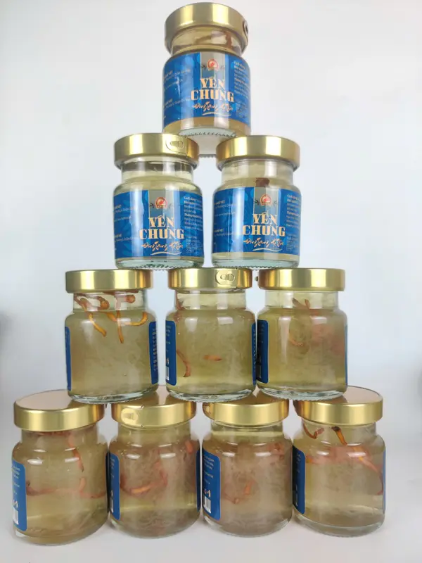 THTD - Combo 20 lọ Yến 70ml  [ 10 lọ Sâm canada và 10 lọ Đông Trùng Hạ Thảo sử dụng Cỏ Ngọt thay thế đường phèn] yến  sào yensao hũ chưng sẵn 2