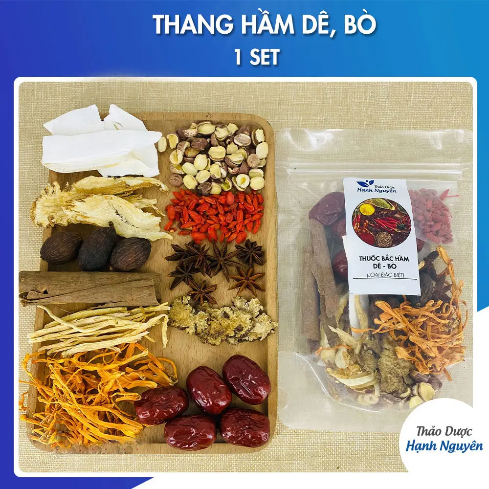 Thang hầm thịt dê, bò 11 vị Hạnh Nguyên (Gia vị tiềm dê, bò, nấu lẩu)