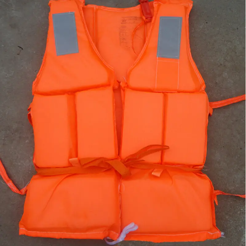1xOrange Useful Prevention Flood Adult Foam Swimming Life Jacket Vest + Whistle