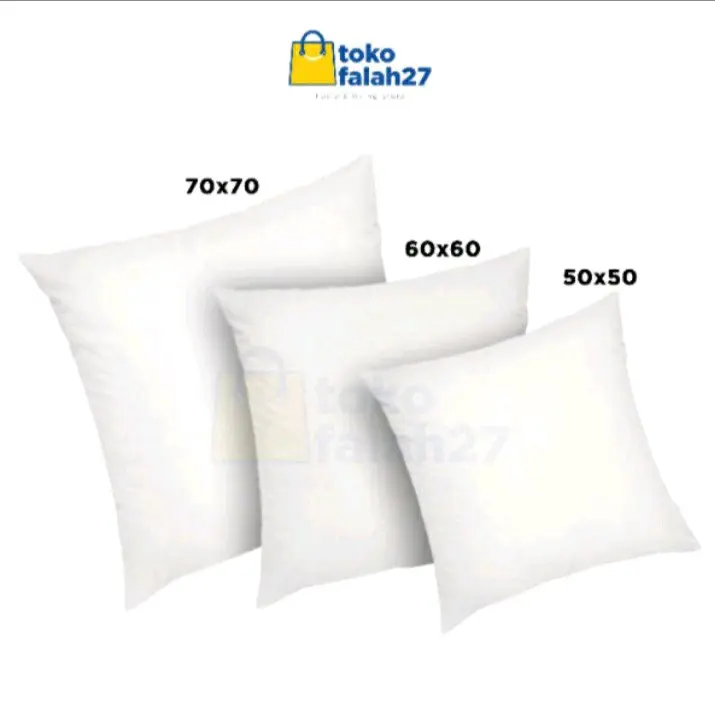 Bantal sofa Size  51x66 60x60 70x70 90x60 50x100 Katun Putih 3