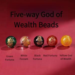 สร้อยข้อมือลูกปัดนำโชคชาด เทพเจ้าแห่งความมั่งคั่ง ห้าแบบ - นำโชคลาภที่ดีมาให้กับทุกคน，สำหรับนำโชคและการป้องกัน,เครื่องประดับ unisex，ของขวัญพลังงานบวก，ดึงดูดทรัพย์ โอกาสทางการเงิน，เสริมโชคลาภ，สร้อยข้อมือแฮนด์เมด