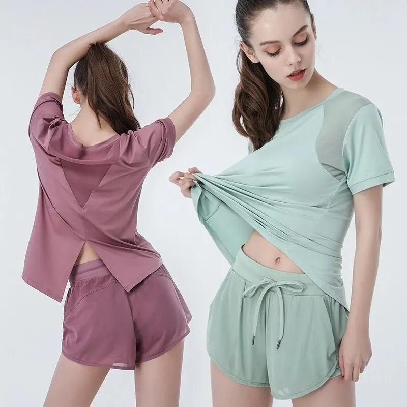 [CÓ BIG SIZE] Áo Tập GYM YOGA Nữ Phối Lưới Phong Cách Vải Thun Lạnh Thoáng Mát Nhiều Màu