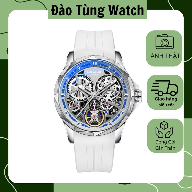 Đồng Hồ Cơ Nam MARK FAIRWHALE Hai Bộ Tích Cót Viền Bánh Răng Cưa Tròn Tích Cót Lên 52h Size 42mm Đeo Tay Watch
