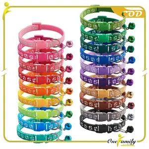 [COD] OFM C566 Aksesoris Kalung Hewan Peliharaan Kucing Dengan Lonceng Motif Jejak Kaki