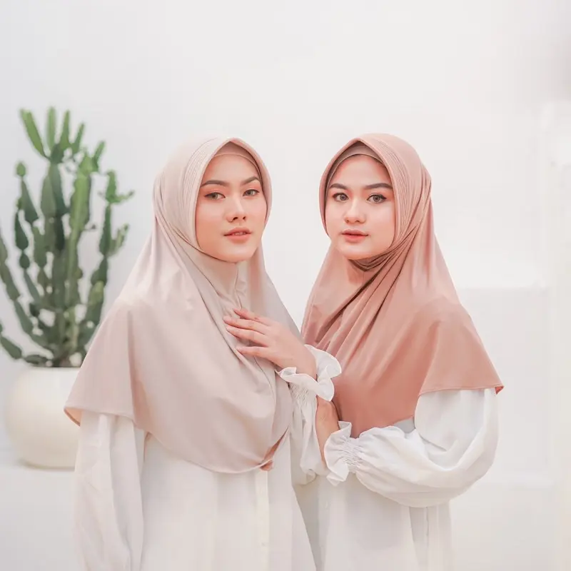Fadhillah Bergo Jilbab Kerudung Instan Nyaman Pink Muslim
