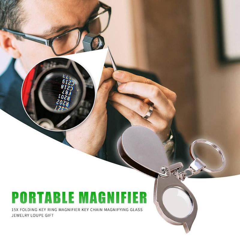 Portable Mini Handheld Key Chain Magnifiers Folding Magnifiers - TikTok ...