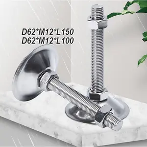 Kaki Meja Conveyor Foot Adjuster Table M12 X 15 Cm Galvanised