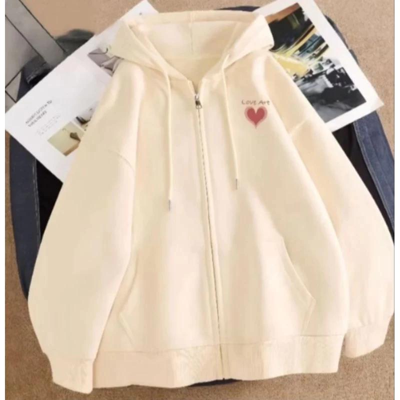 Áo Khoác nỉ Hoodie Zip phong cách Hàn Quốc ép hình TRÁI TIM nhỏ xinh cho bé gái từ 10 đến 60 kg