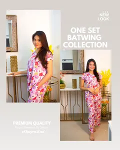 One Set Baju Pendk Celana Panjang Bahan Rayon Premium