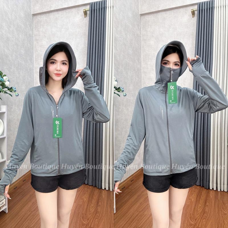 Áo Khoác Chống Nắng Nữ 2 Lớp Vải Thun Lạnh Dày Dặn,Mềm,Mát,Chống Tia UV,Co Giãn 4 Chiều