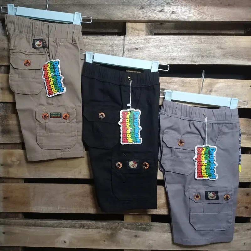Celana Pendek Anak Cargo/Kimpol Fashion 8-13th Katun - Hitam, mocca,latte fasion 4-5 tahun bawahan celpen Lakilaki Kargo Chinos laki Chino santai Pants Kasual Panjang 1