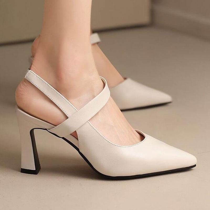 Product Introduction of Giày mùa hè nữ mới 2024, giày cao gót nữ và sandal gót dày phối váy   DéP giay  hoa Shoes Cao Su 19