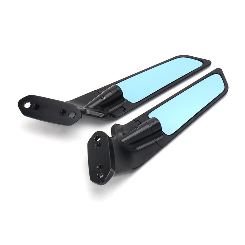 Product Introduction of Motorcycle Aluminum Rotating Wind Wing Mirror Adjuatble Rearview Side Mirrors For Kawasaki NINJA 636 ZX-6R ZX 6R ZX6R 2019-2024 16