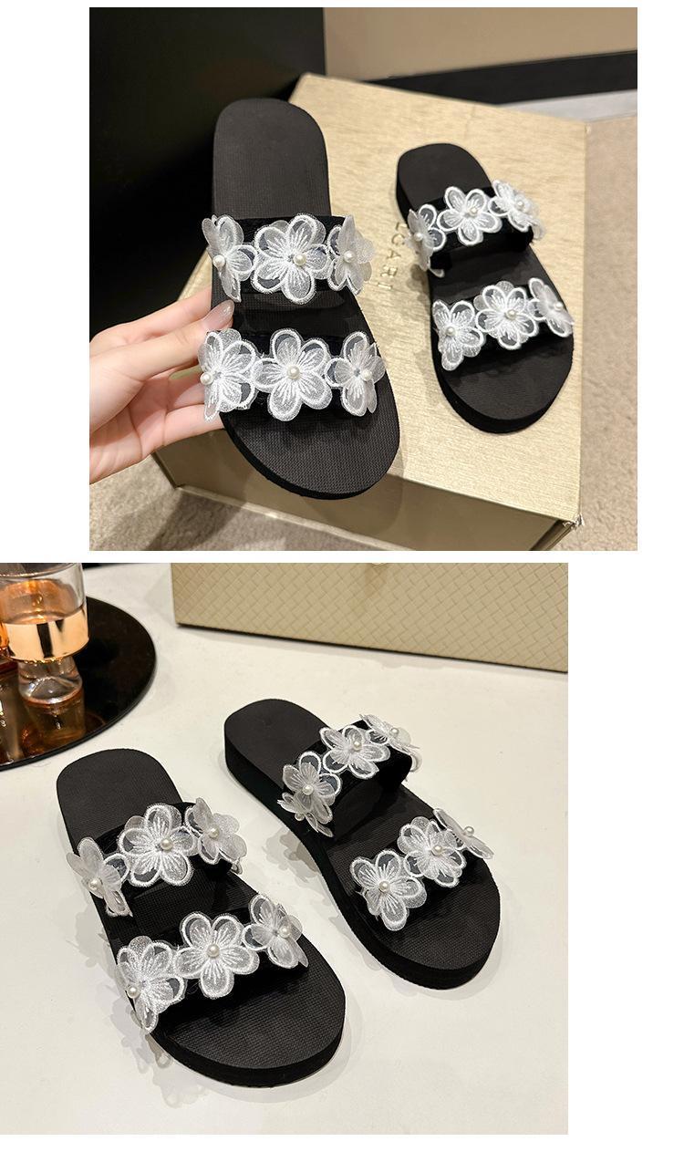 Product Introduction of The new fashionable flowers are worn with beach slippers on top 9