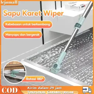 Serokan Air Pembersih Lantai Sapu Karet Wiper Pel Dorong Serbaguna Kaca Sikat Wc Kamar Mandi Alat
