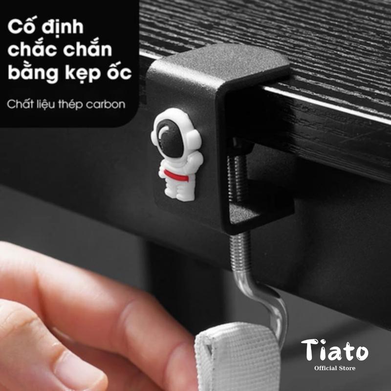 Móc treo balo túi xách, móc treo đồ cạnh bàn có thể xoay điều chỉnh dễ dàng - TIATO STORE Treo Tường 2
