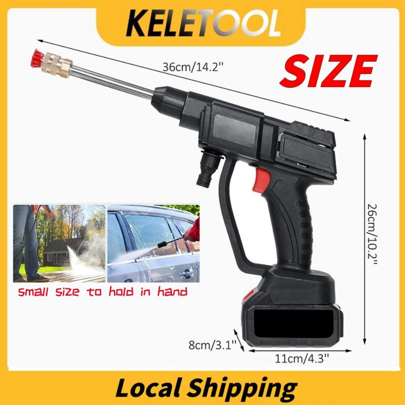 Product Introduction of LOCAL SHIPPING SG SELLER LOCAL STOCK  Water Spray Gun Water Jet High Pressure Powerful Sprayer Car Wash Washer Cordless Portable 6