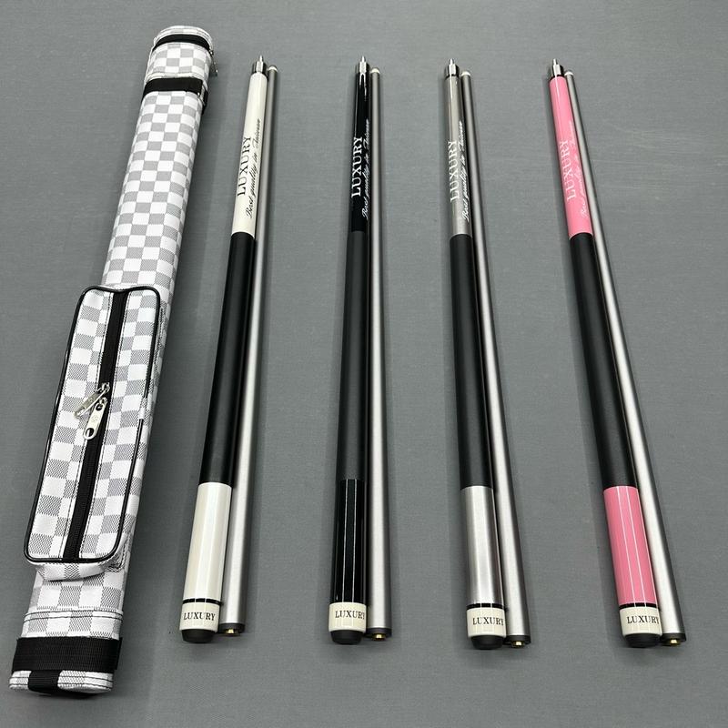 Cơ bida phủ carbon xám cao cấp Luxury - Tặng kèm bao da găng lơ. Ngọn carbon sợi chống cong vênh - Gậy bi-a cao cấp Luxury