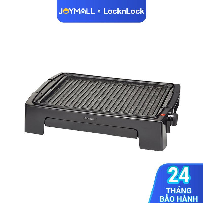 Bếp Nướng Điện Lock&Lock EJG221 1300W - Hàng Chính Hãng, Mặt Bếp Đá Chống Dính, Có Khay Hứng Dầu, Không Khói, 5 Mức Nhiệt Tùy Chỉnh - JoyMall Nướng Thịt Nấu Ăn Bếp Điện