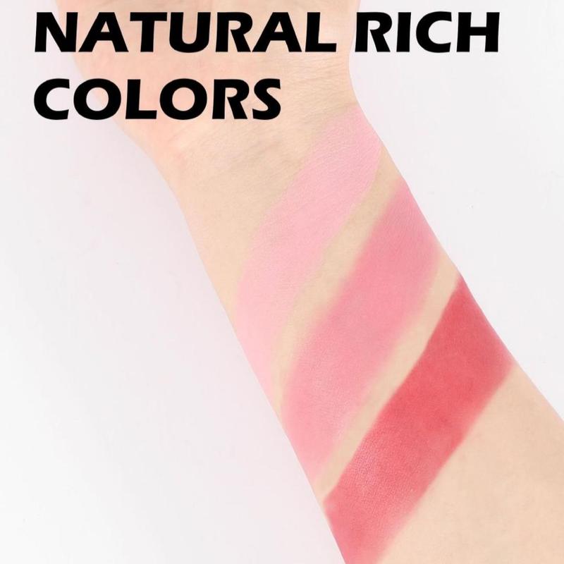 Product Introduction of 3 In 1 Blush Palette, 1 Box Long Lasting Blush Cream, Portable Travel Blush Palette, Daily Makeup Accessories For Women & Girls 2