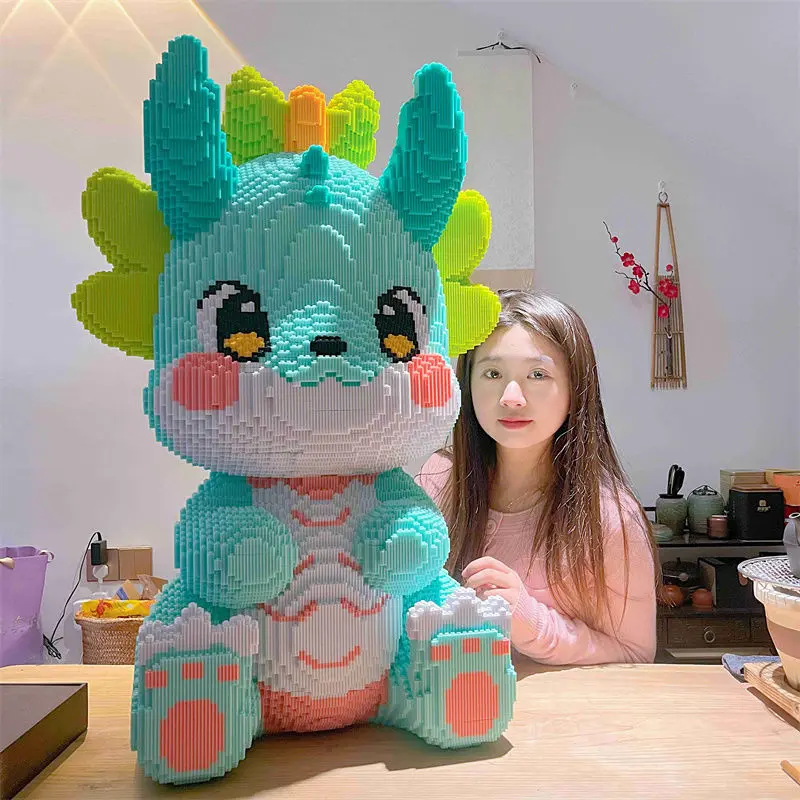 Khối Xây Dựng, Tương Thích Với Lego, Khuyến Mãi Đặc Biệt Nhập Khẩu, Chủ Đề Năm Rồng, Lắp Ráp Khổng Lồ, Đồ Chơi Và Bộ Ghép Hình, Thích Hợp Để Trang Trí, Lý Tưởng Cho Bé Gái, Năm Mới 2024 4